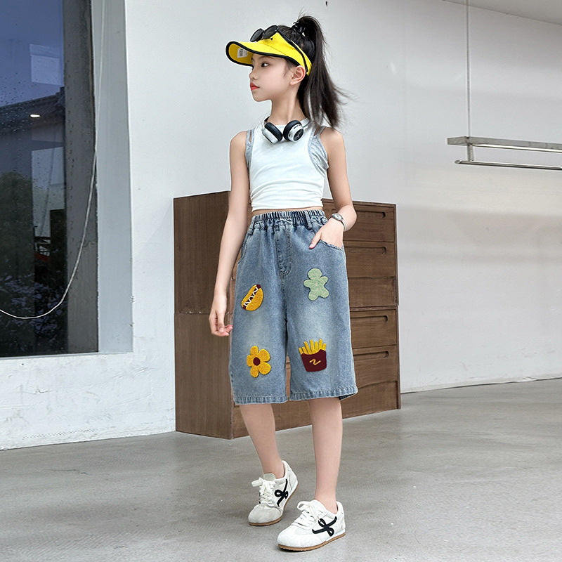 Shorts Summer Wear Fashionable Big Western Style Towel Children's Pants