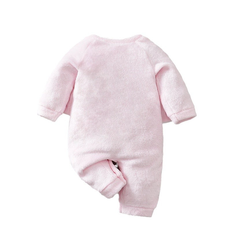 Winter Flannel Jumpsuit Cartoon Fleece-lined Going Out Jumpsuit, Climbing Suit