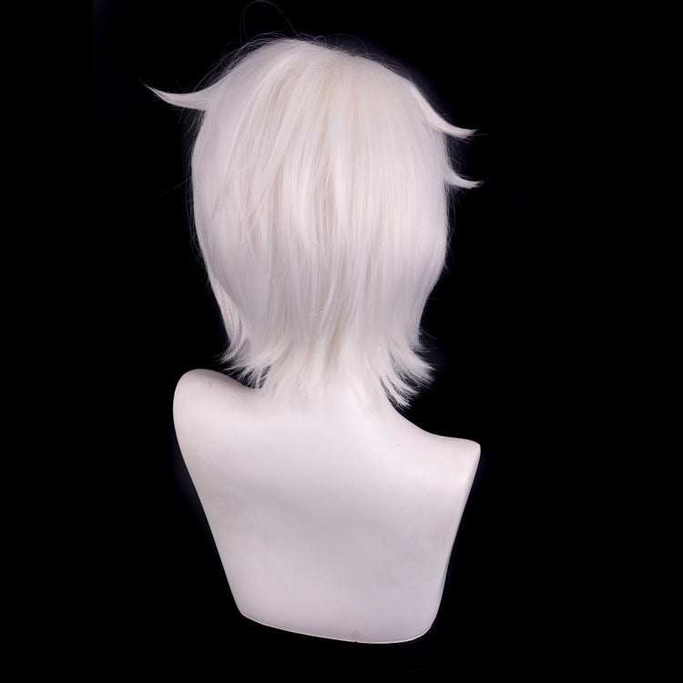 Attractive Comfortable Sier White Black Blue Cos Wig