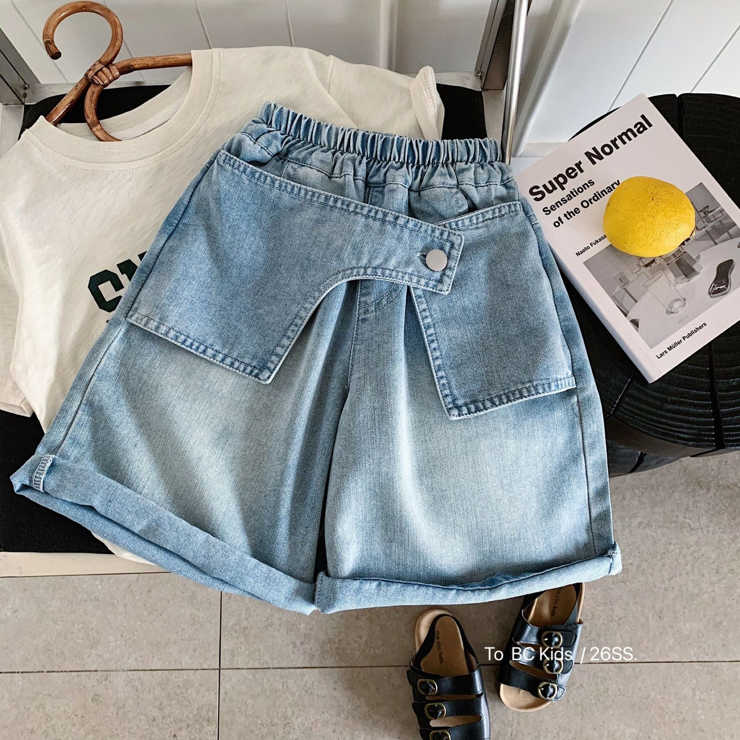 Children's Denim Shorts Summer Personal Leisure Middle Children's Pants