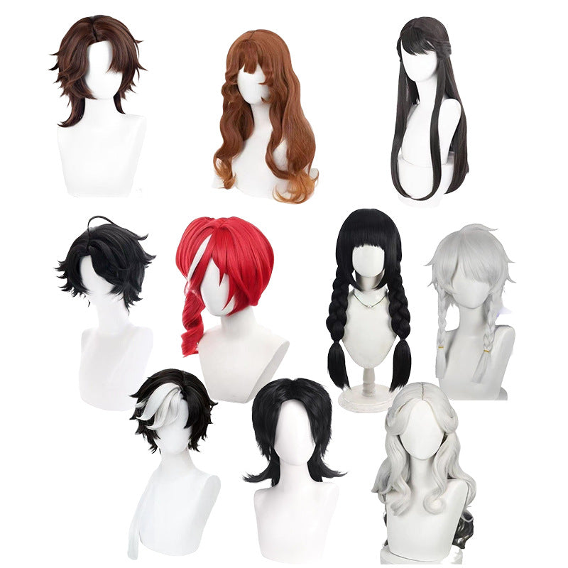 Egg Puff Party Double Ponytail Linkage Simulation Cos Wig