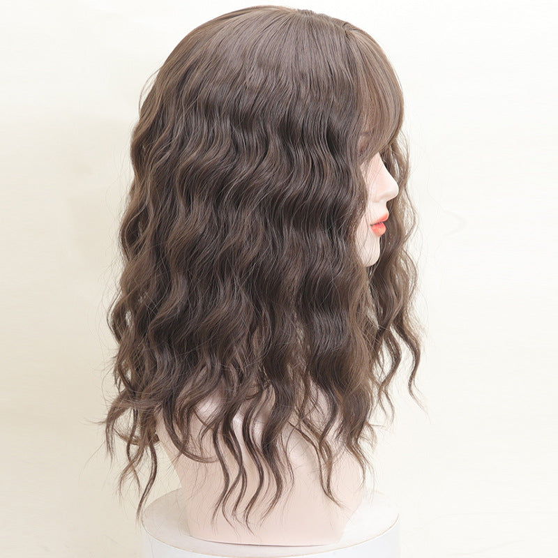 Small Curls Sheath Water Ripple Female Long Comic Bangs Round Wig Short Curly Hair