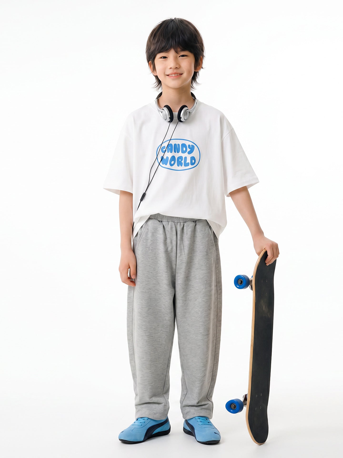 Children's Boys Letter Printed Cotton Short-sleeved Clothes Children's T-shirt
