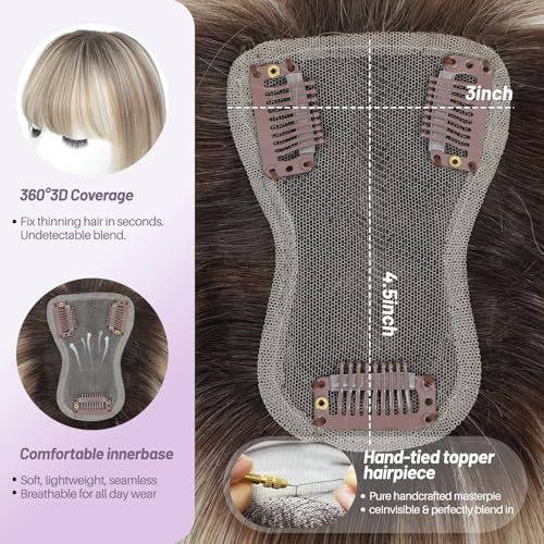 Human Supplementing Piece Female Cover Thinning Real Hair Wig