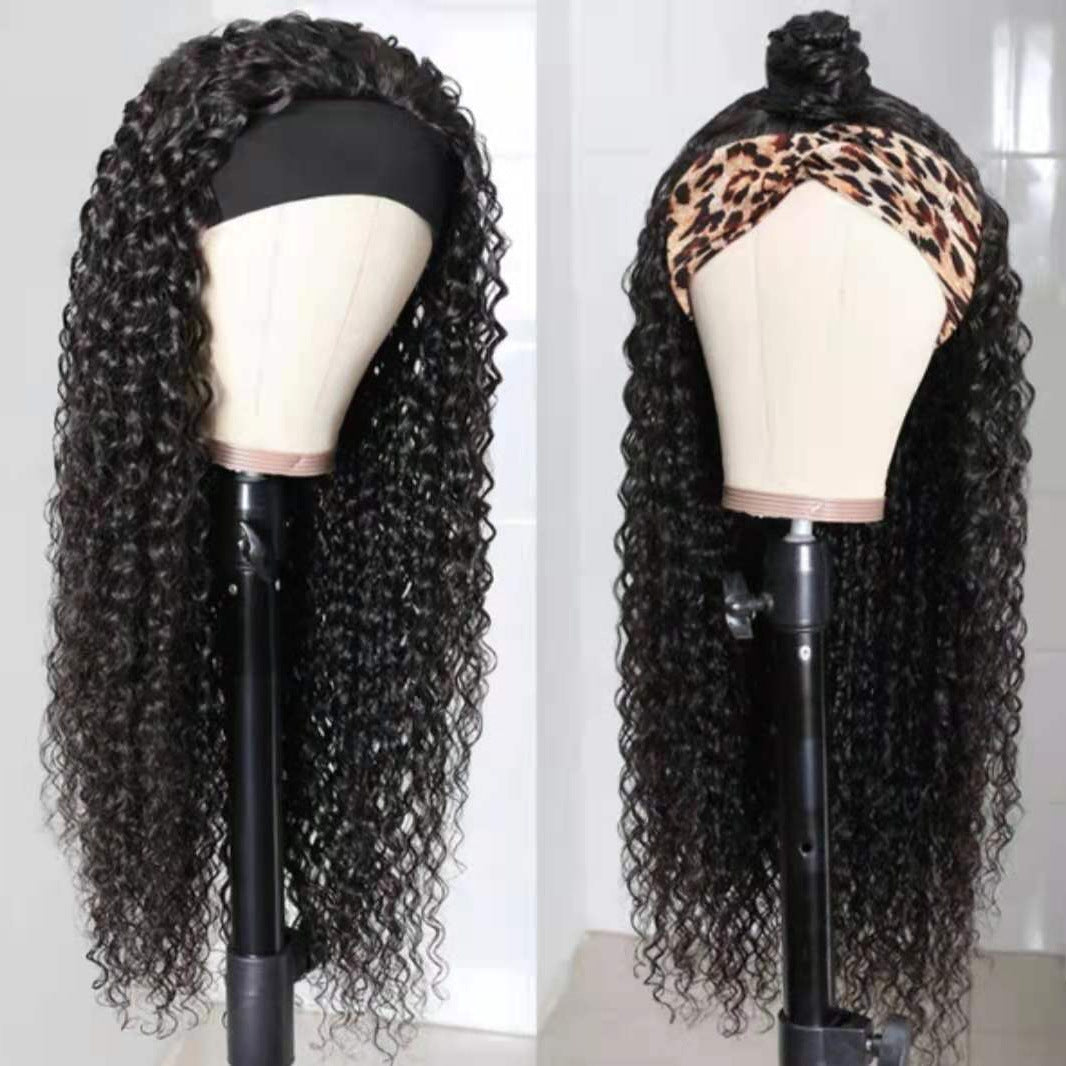African Hair Band Small Volume Wound Tube Afro Curly Head Wig Long Curls
