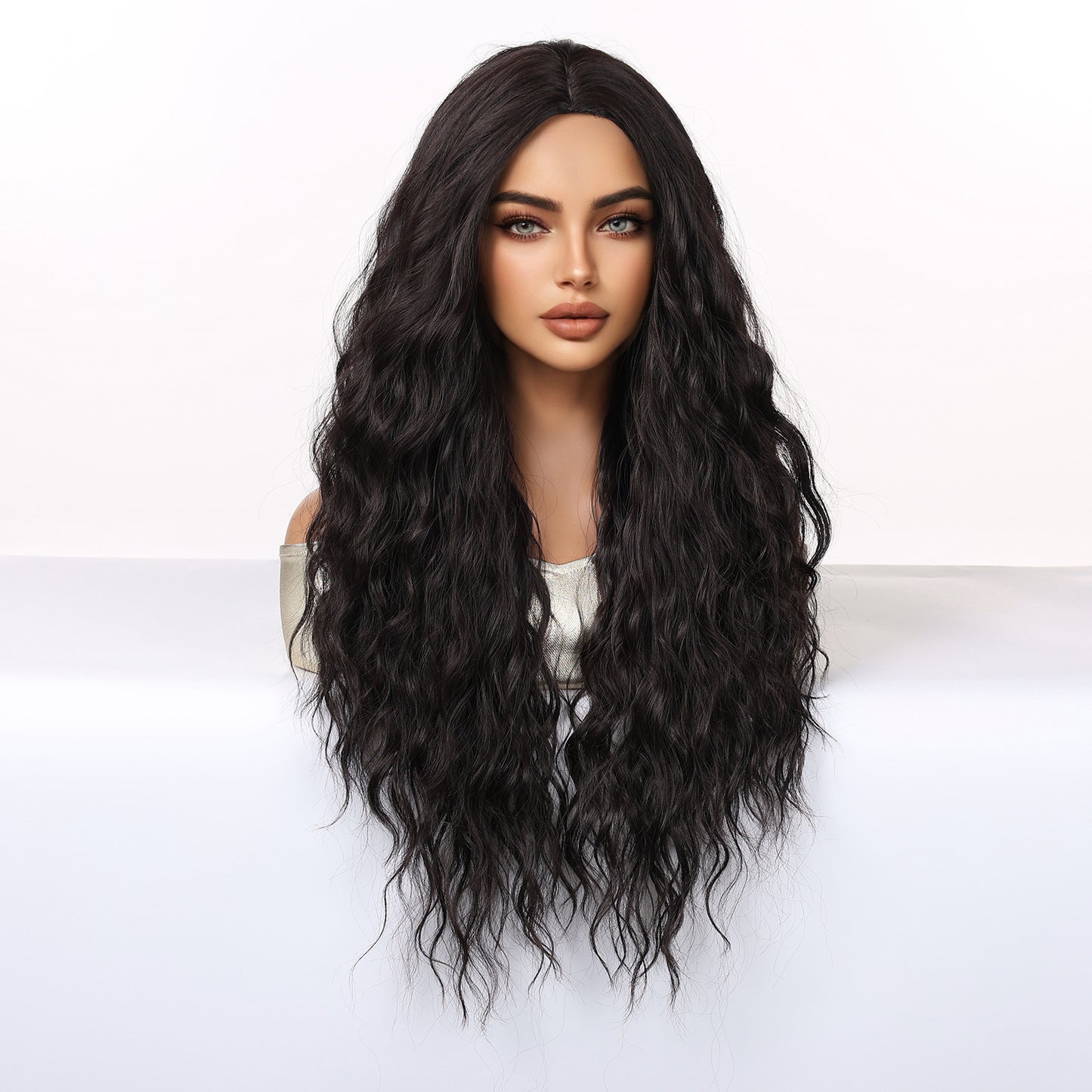 Women's American Curly Inch Fluffy Hair Simulation Natural Wig Long Curls