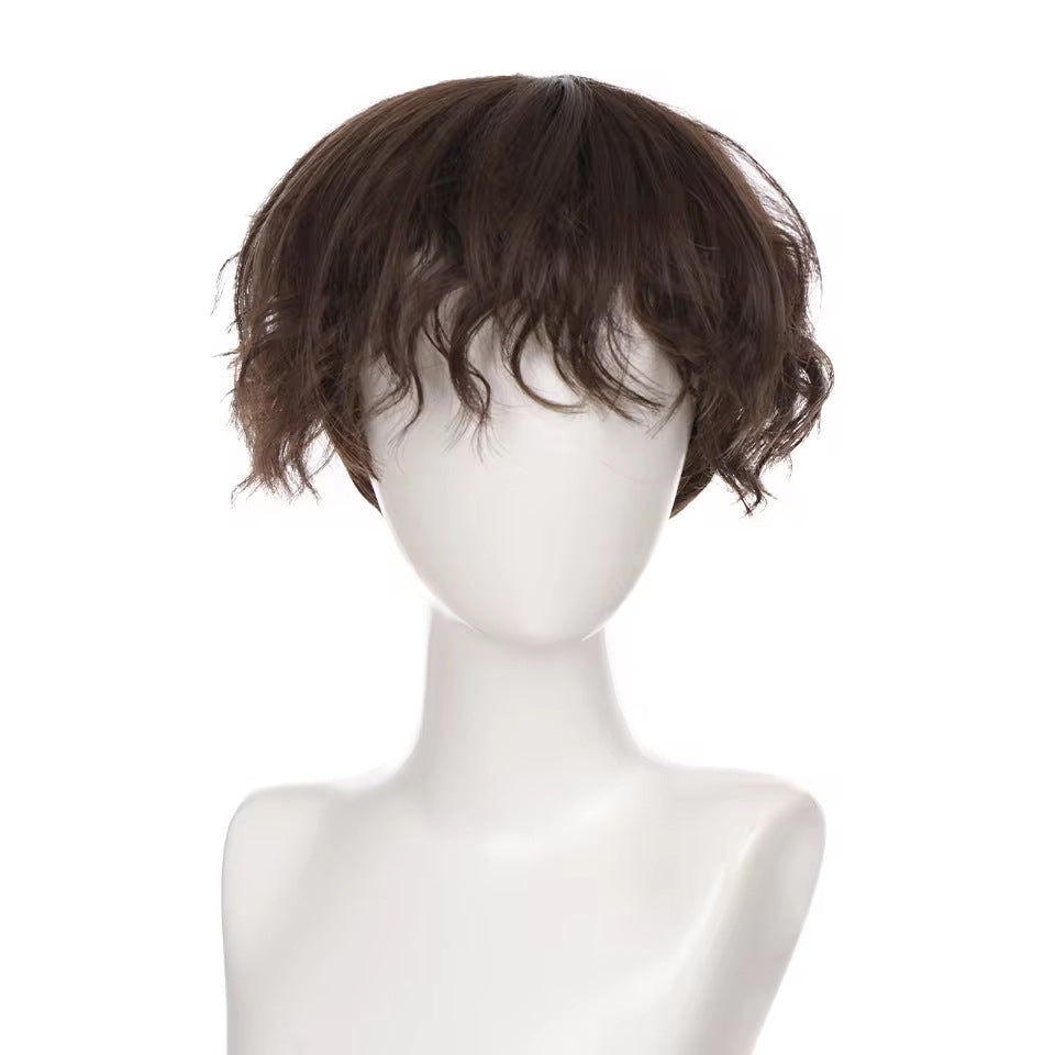 Men's Short Curly Hair Synthetic Fiber Handsome Men's Wig
