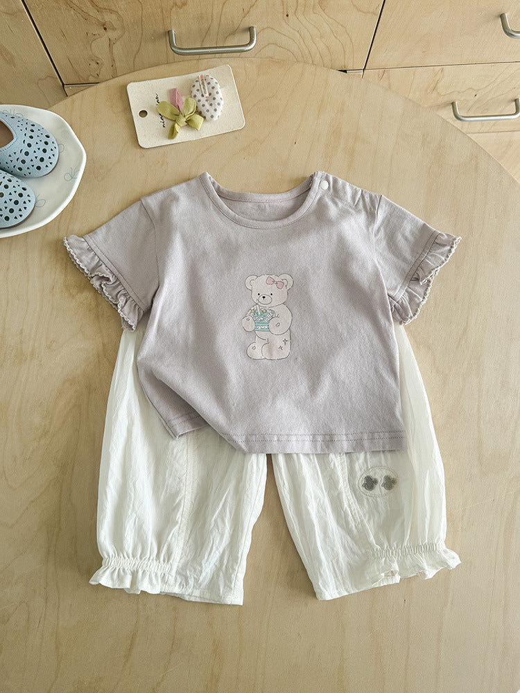 Summer Cartoon Short Sleeve Thin Versatile Children's T-shirt