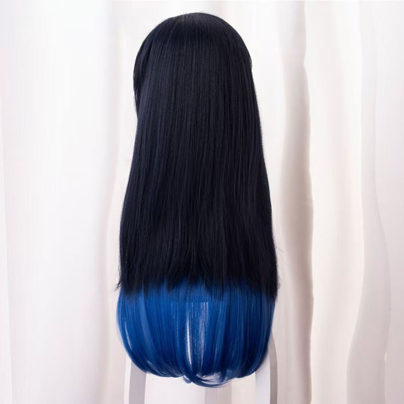 Mouth Ping Yi Help Pig Sex Turn Dark Blue Cos Wig