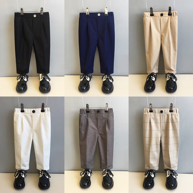 Children's Suit Black School Show Performance Clothes Casual Khaki Children's Pants