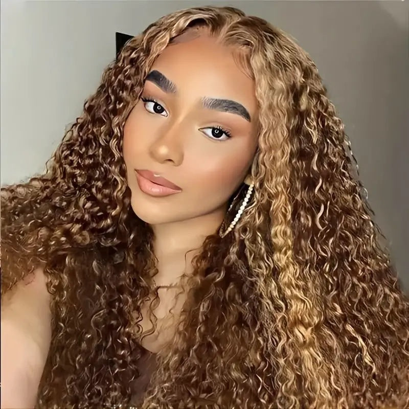 Small Roll Wound Tube Curly Fashion Piano Color Wig Long Curls