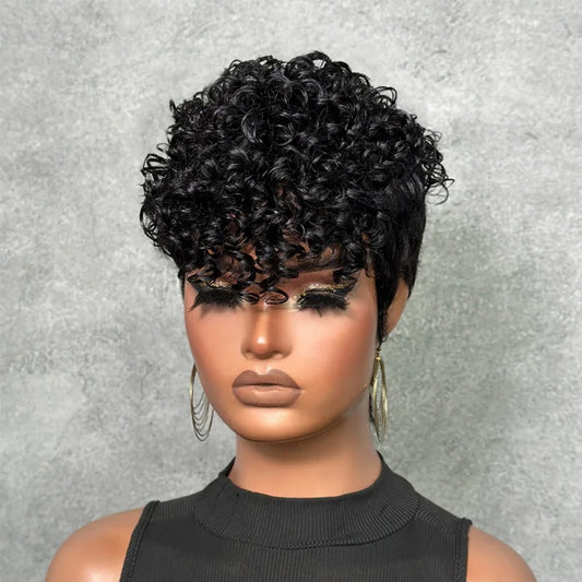 Trendy New Beautiful Cool Innovative Human Real Hair Wig