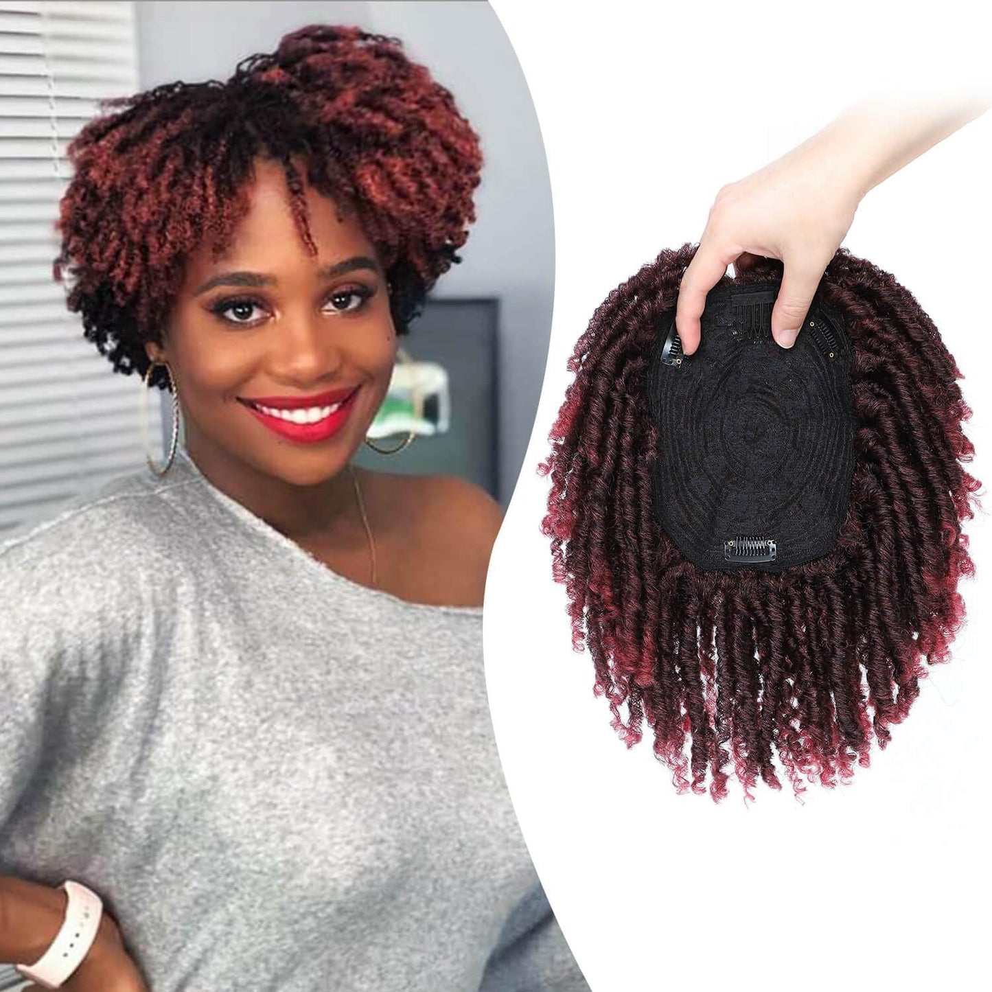 African Spiral Mesh Plate Dreadlocks Curly Long Hair Wig