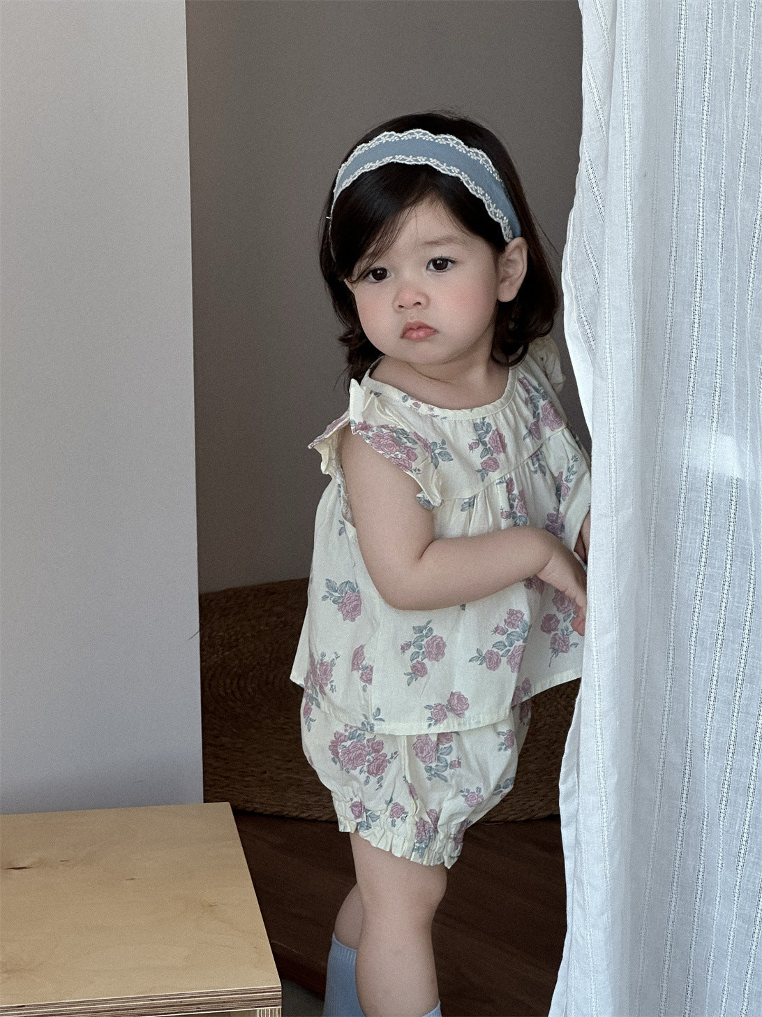 Children's Summer Clothes Thin Clothing Korean Style Fungus Shoulder Sleeveless Children's Suit