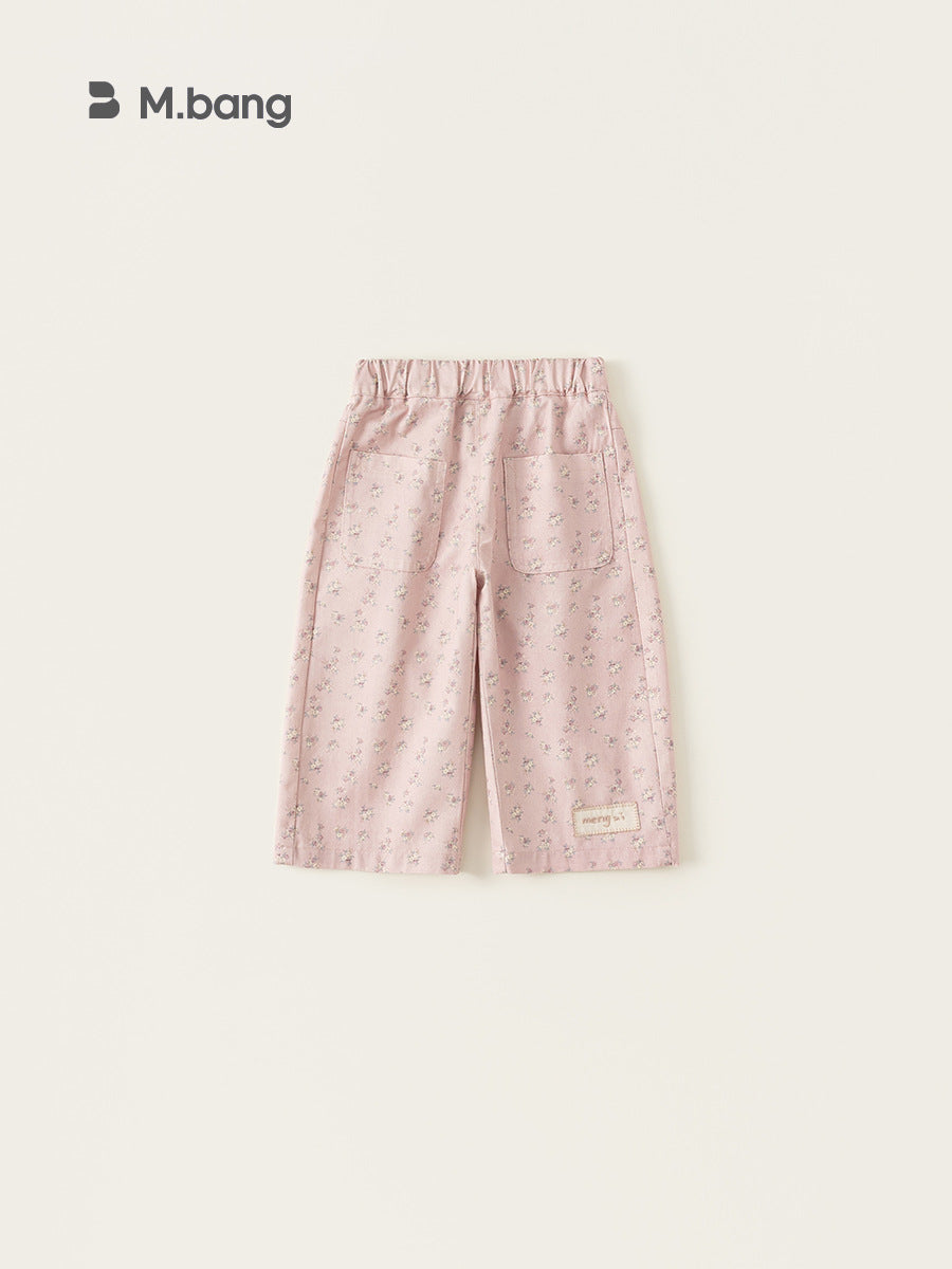Women's & Children's Clothing Spring Trousers Loose Korean Floral Children's Pants