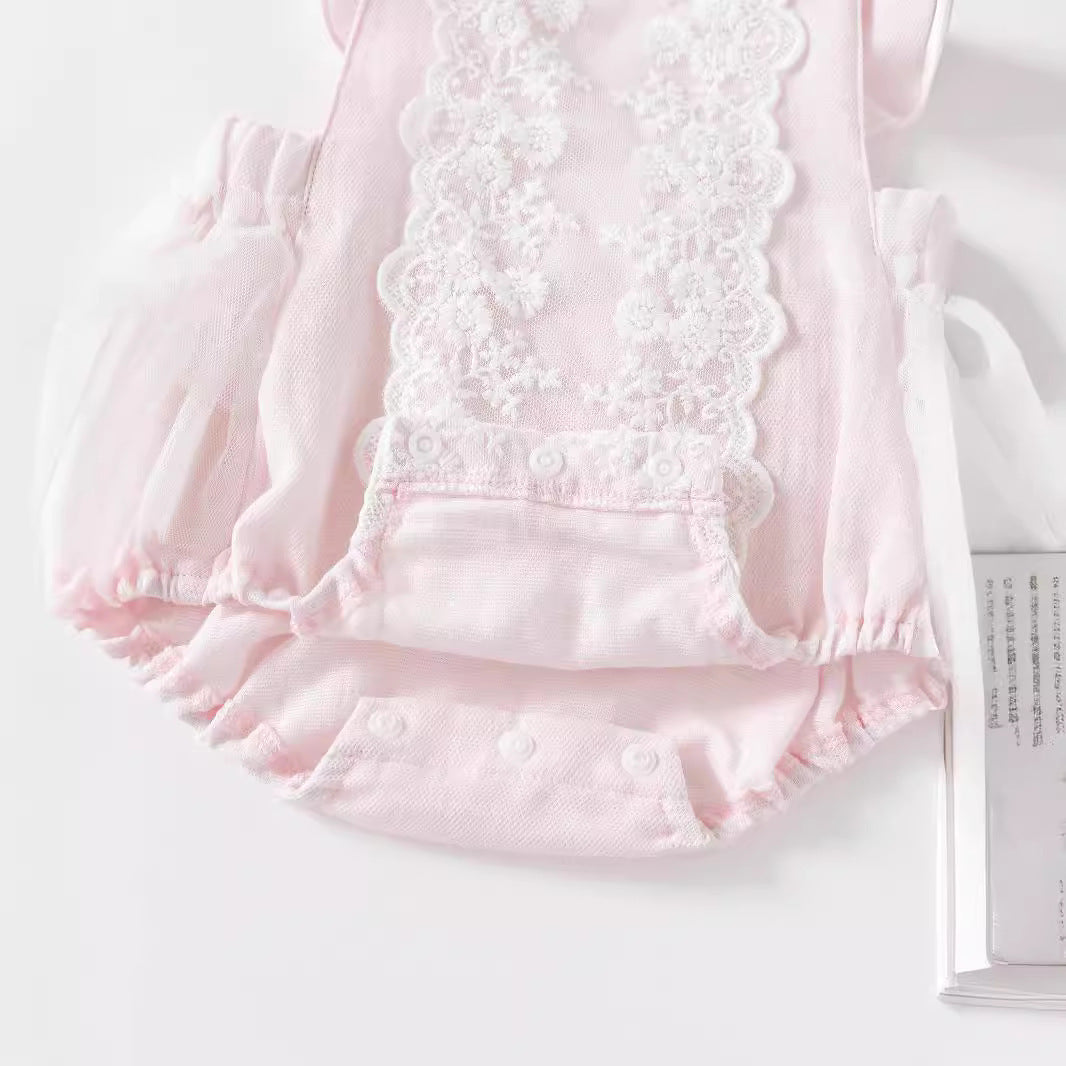 Children's Born Rompers Summer Clothing Backless Female Fashionable Romper Pure Jumpsuit, Climbing Suit