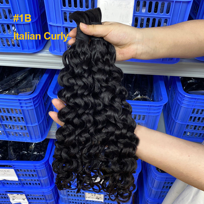 Innovative Charming Casual Human Bulk Band Real Hair Wig