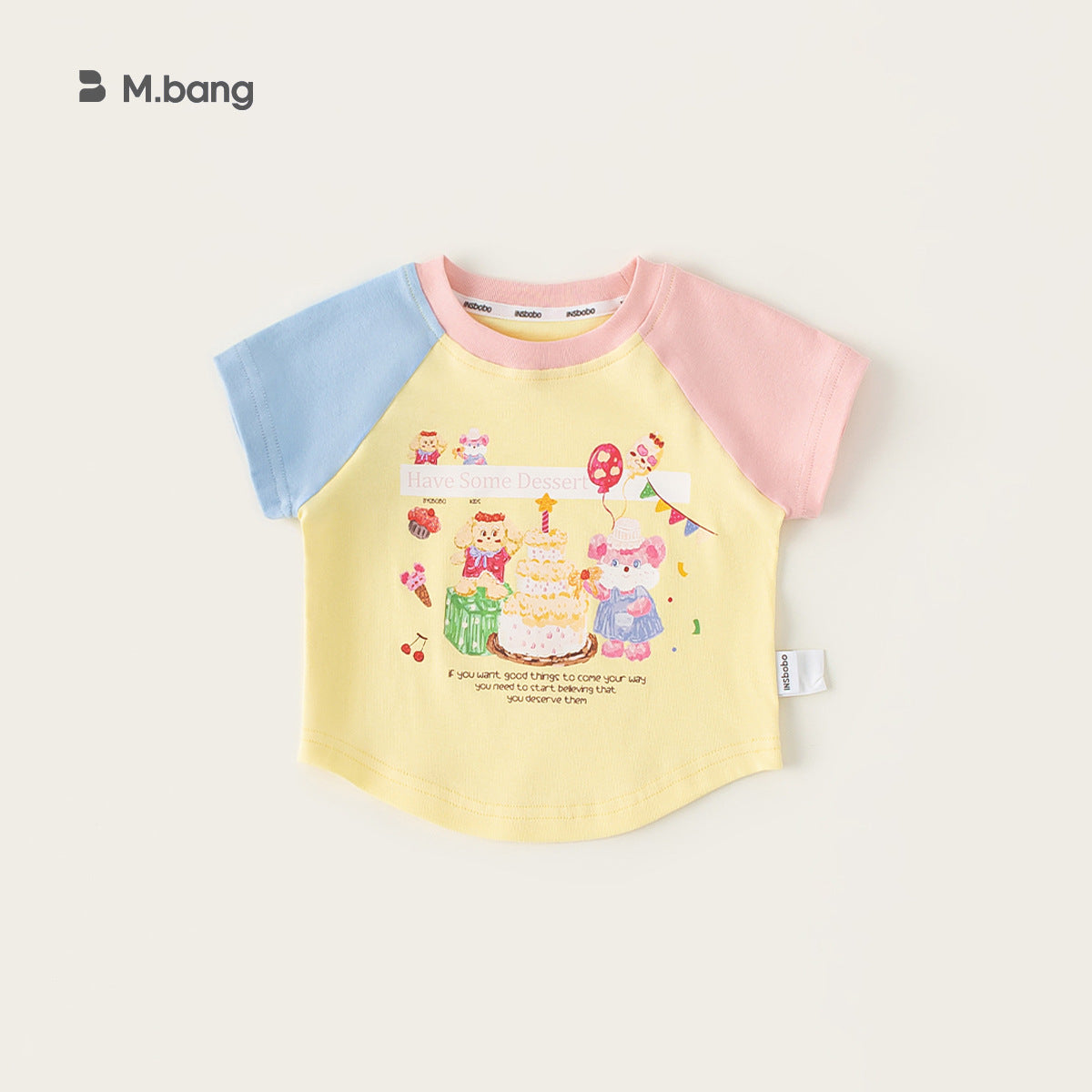 Children's Thin Summer Top Raglan Sleeves Cartoon Children's T-shirt
