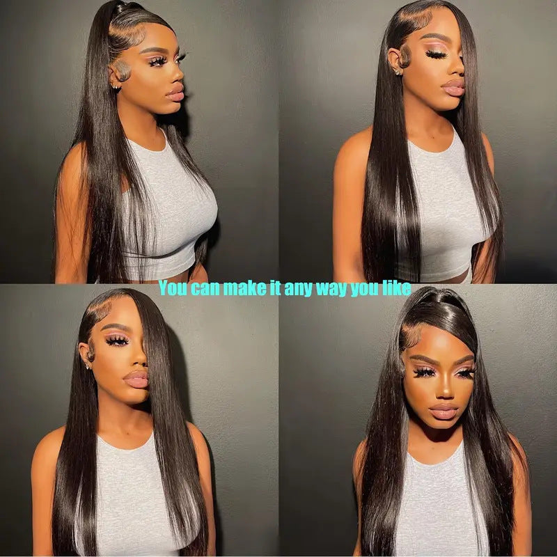 Women's Front Lace Hair Chemical Fiber Long Straight Wig