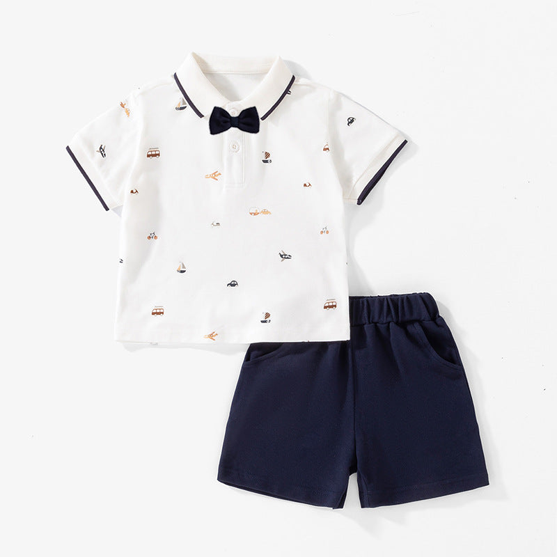 Children's Boys Summer Fashion Short-sleeved Clothes Cool Children's Suit