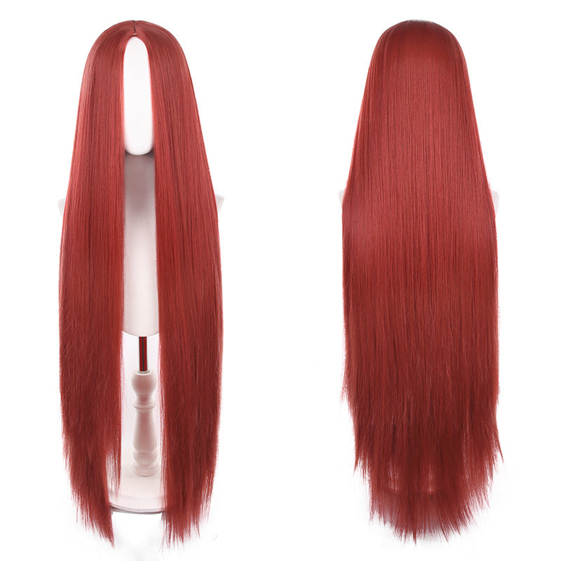 Mid-length Universal Long Straight Scalp Style Cos Wig