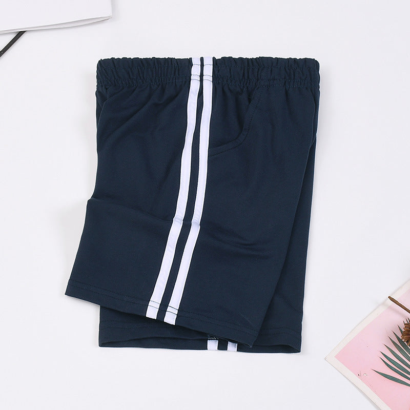 Pure Cotton Uniform Primary Secondary School Single Stripe Two-way Navy Children's Pants