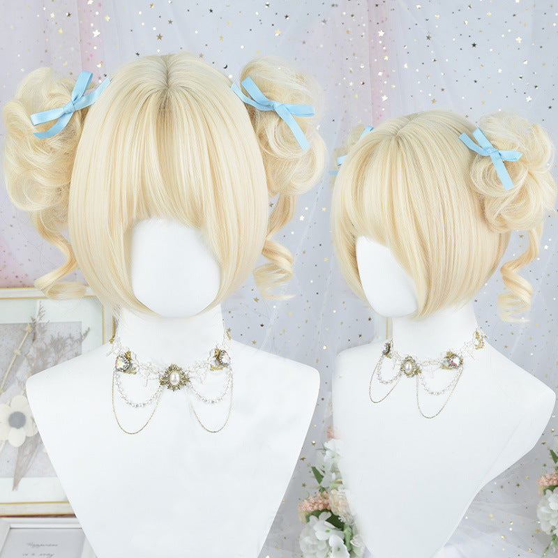Women's Beard Grip Band For Bun Haircut Detachable Double Ponytail Little Cos Wig