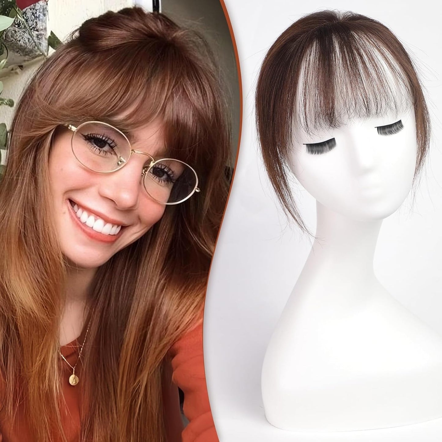 Bangs Convenient Cover Gray Light Air Real Hair Wig