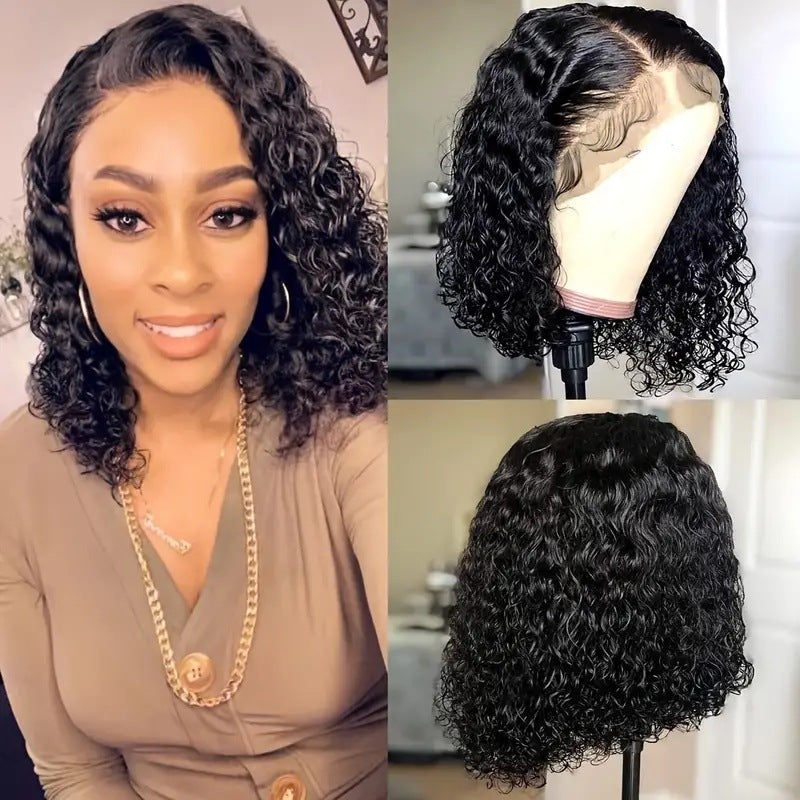 Fashion Front Lace Small Coil Steel Roll Wig Short Curly Hair