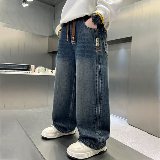 Children's Trousers Outer Wear Boy Autumn Clothing Medium Large Children's Pants