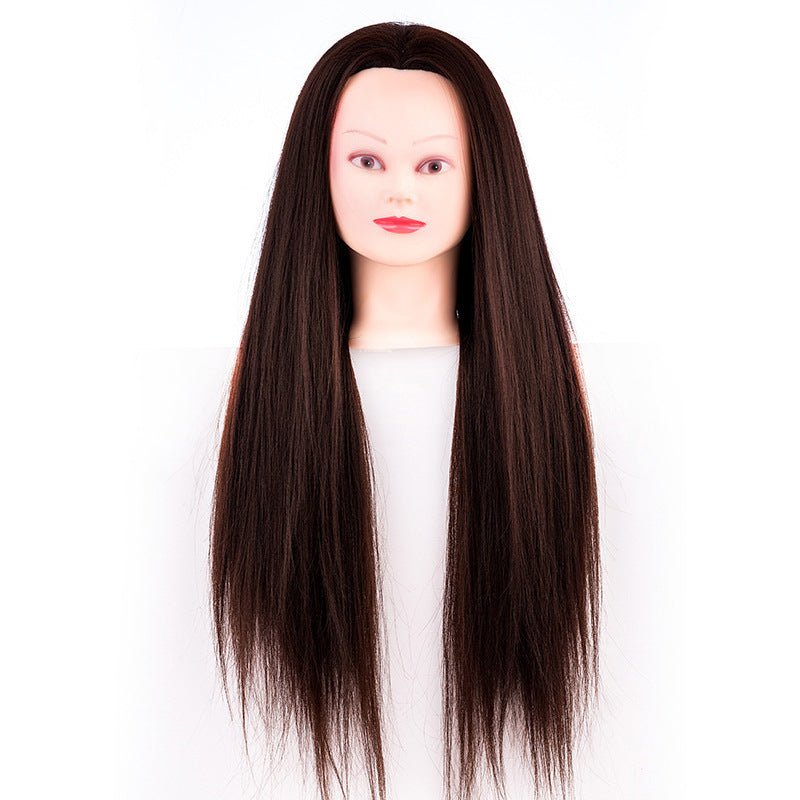 Model Head Mannequin Mock Chemical Fiber Braided Real Hair Wig