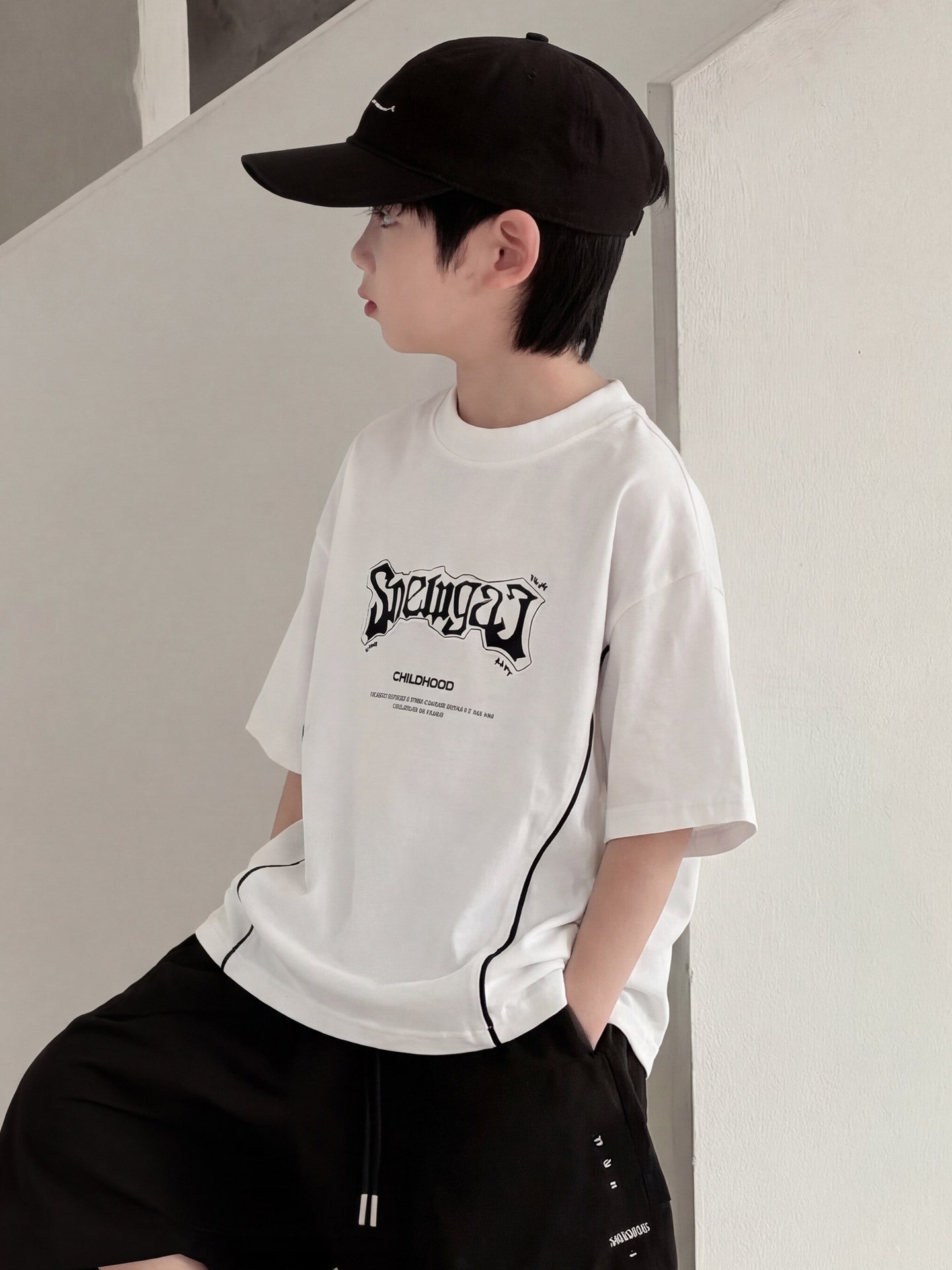 Children's Clothes Short-sleeved Clothing Middle Big Korean Style Top Trendy Children's T-shirt