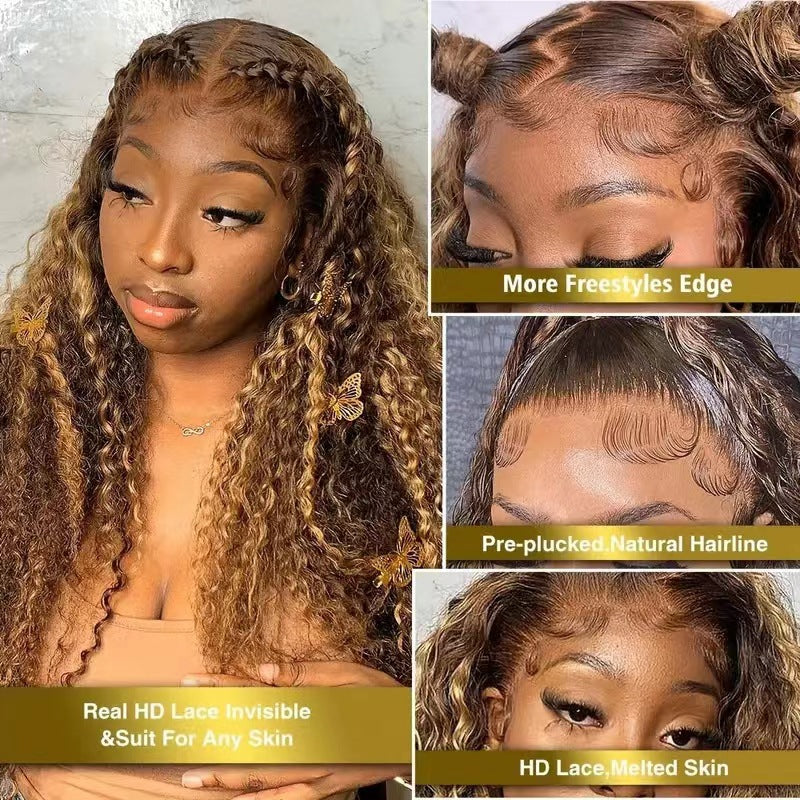 Women's Lace Front Synthetic Wigs Fashion Natural Wig Long Curls