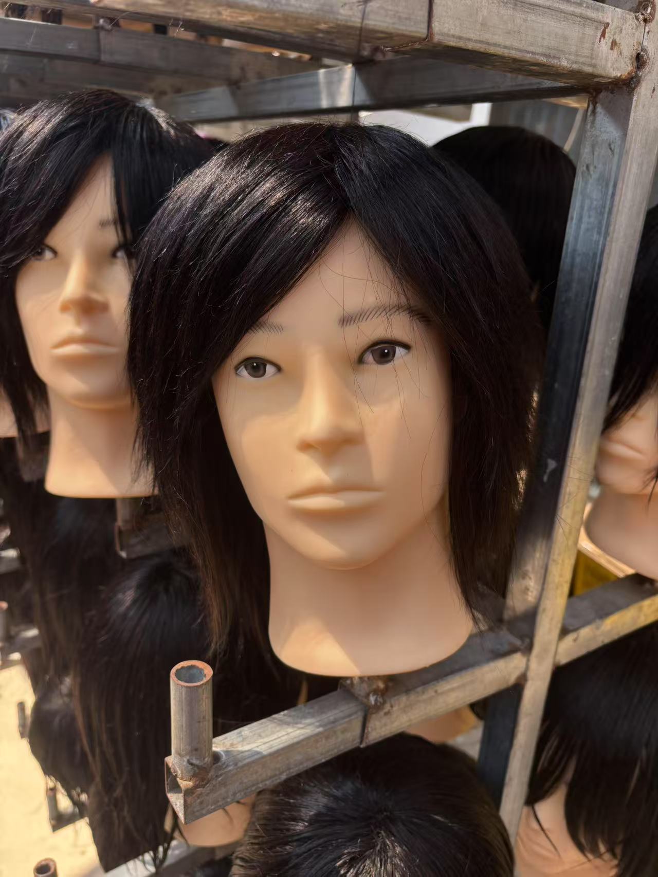 Men's Apprentice Practice Hair Cutting Special Real Human Mannequin Head Other Wig
