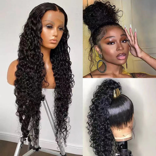 Women's Front Lace Chemical Fiber Curly Wig Long Curls