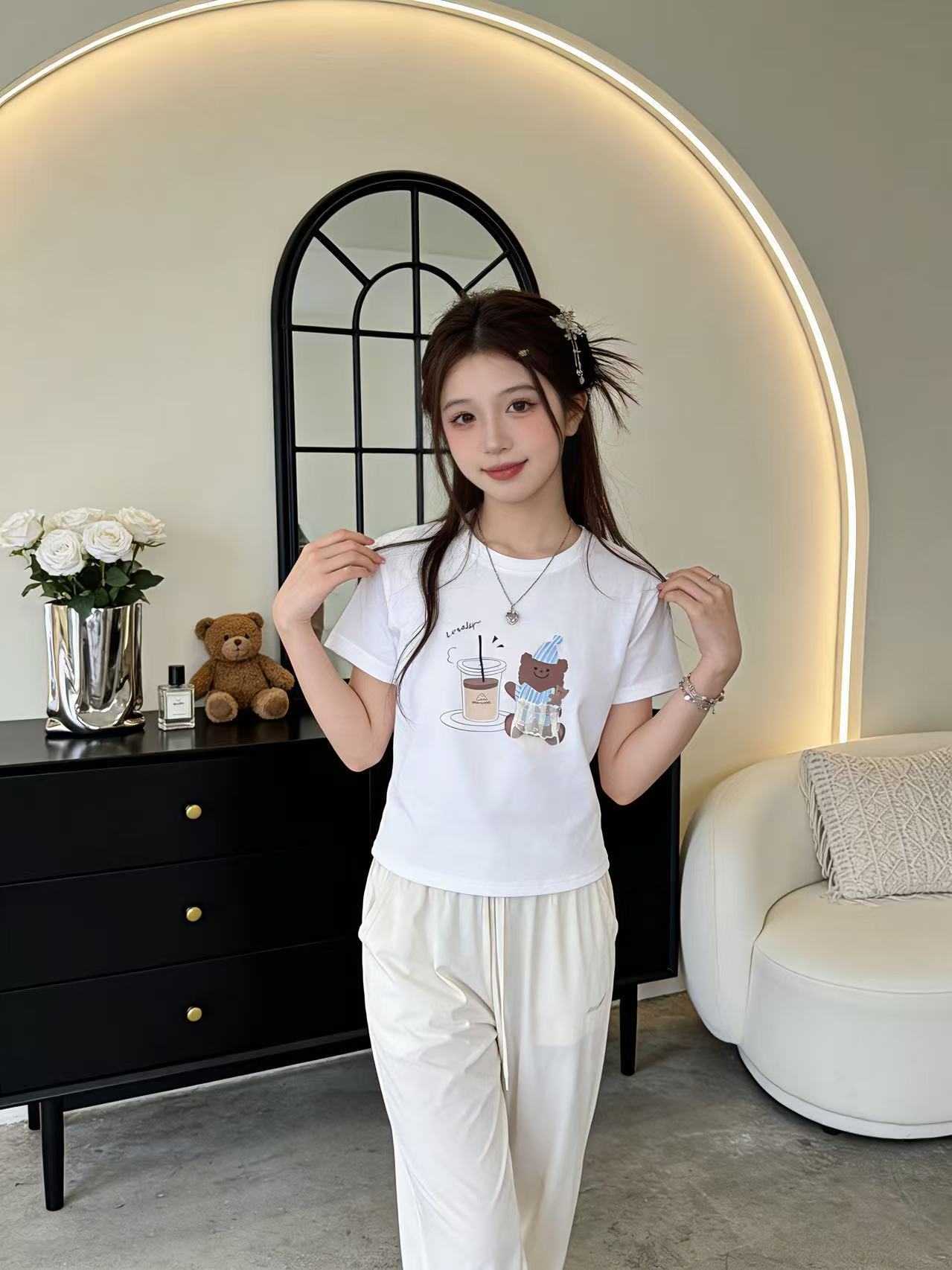 Children's Summer Short-sleeved Cartoon Round Neck Half Sleeve Children's T-shirt