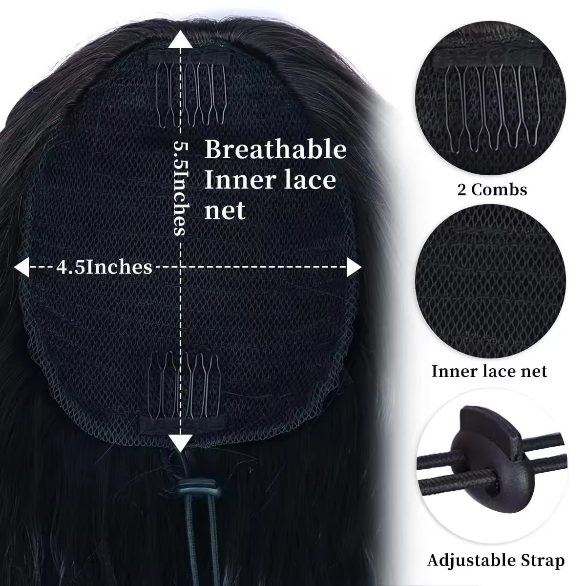 Women's Corn Curler Fluffy Drawstring Horse Tail Wig Ponytail