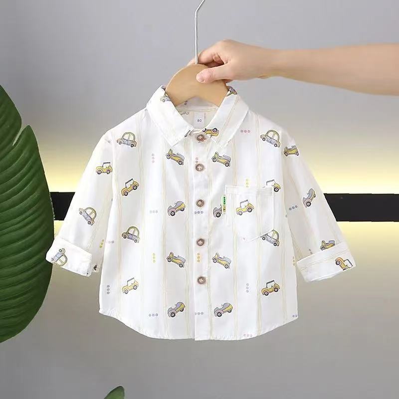 Children's Class Cotton Breathable Casual Long Sleeve Children's Shirt