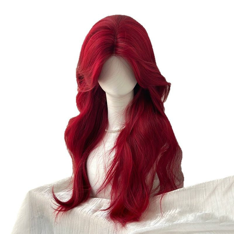 Hair Fluffy Outer Eight Bangs Adult Lady Like Woman Female Wig Long Curls