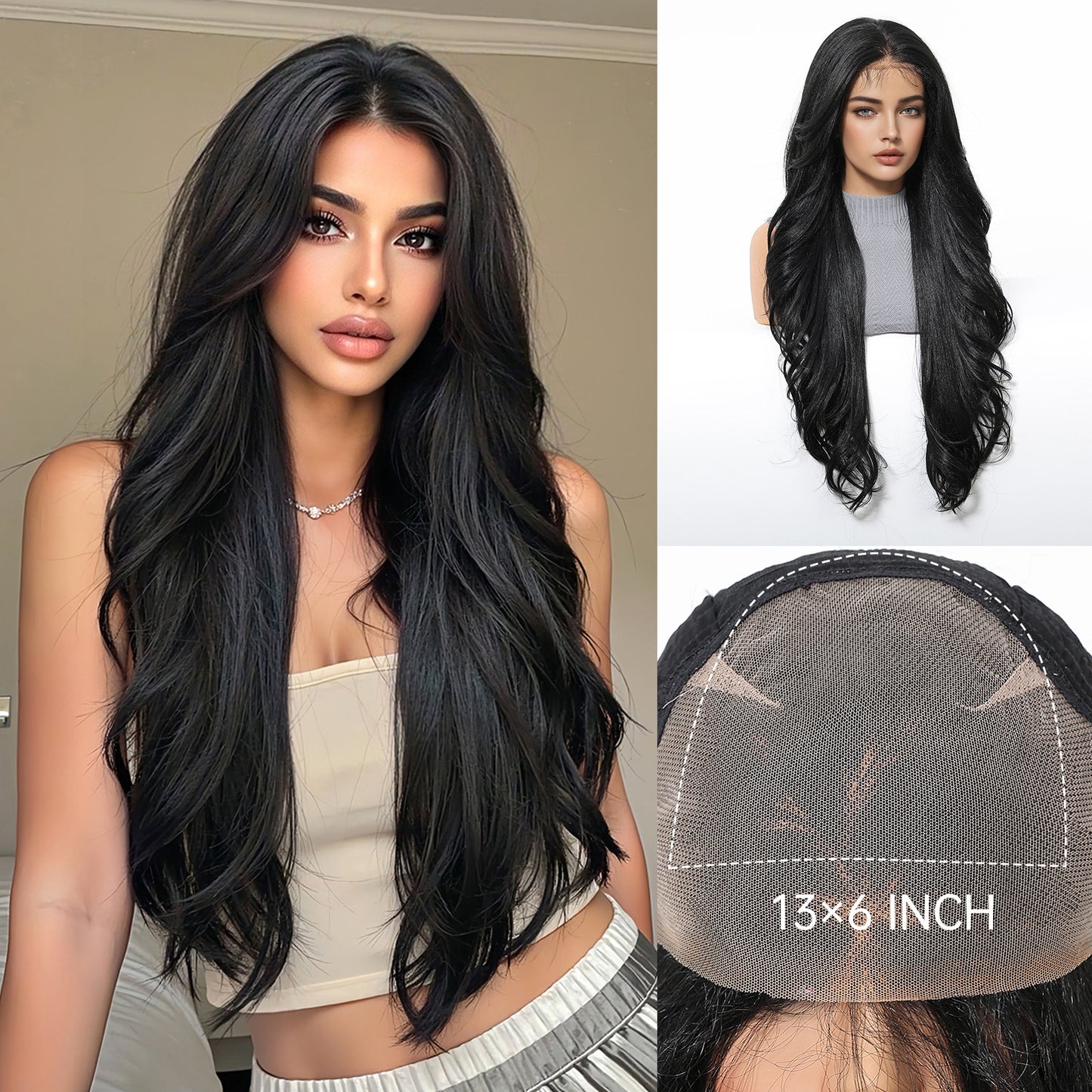 Area Lace Female Light Brown Dyed Curly Hair Wig Long Curls