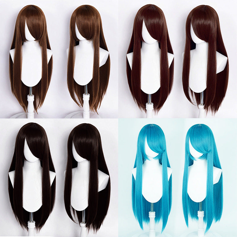 Universal Straight Hair Long Bangs Colorful Cos Wig
