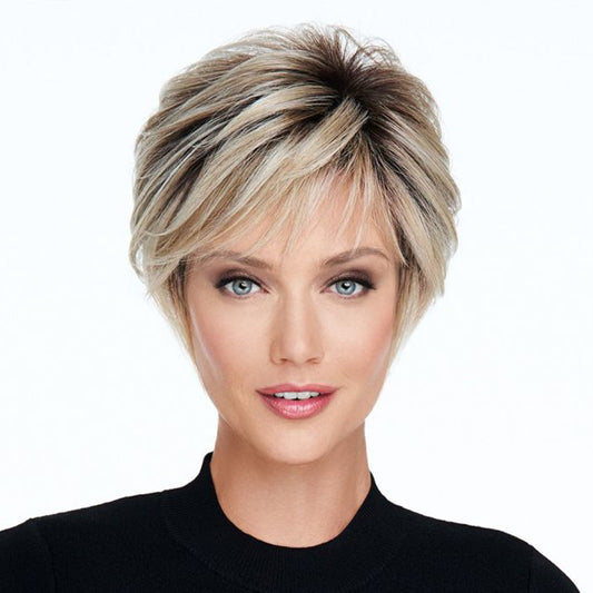 Women's Overseas Chemical Fiber Gradient Color Head Wig Short Straight Hair