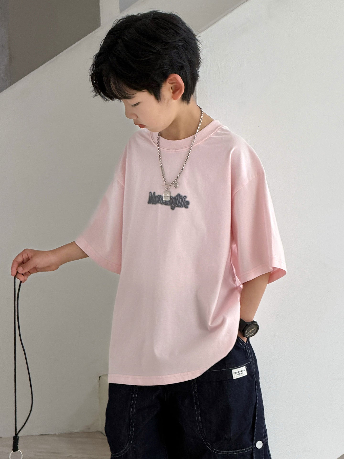 Children's Clothing Boy's Short-sleeved Medium Large Korean Boys Summer Thin Children's T-shirt