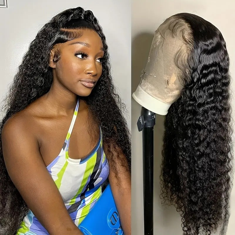 Fashion Front Lace Curly African Small Roll Wig Long Curls