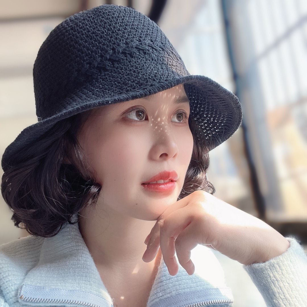 Hat One Female Fashion Breathable Bucket Small Realistic Roll Wig Short Curly Hair