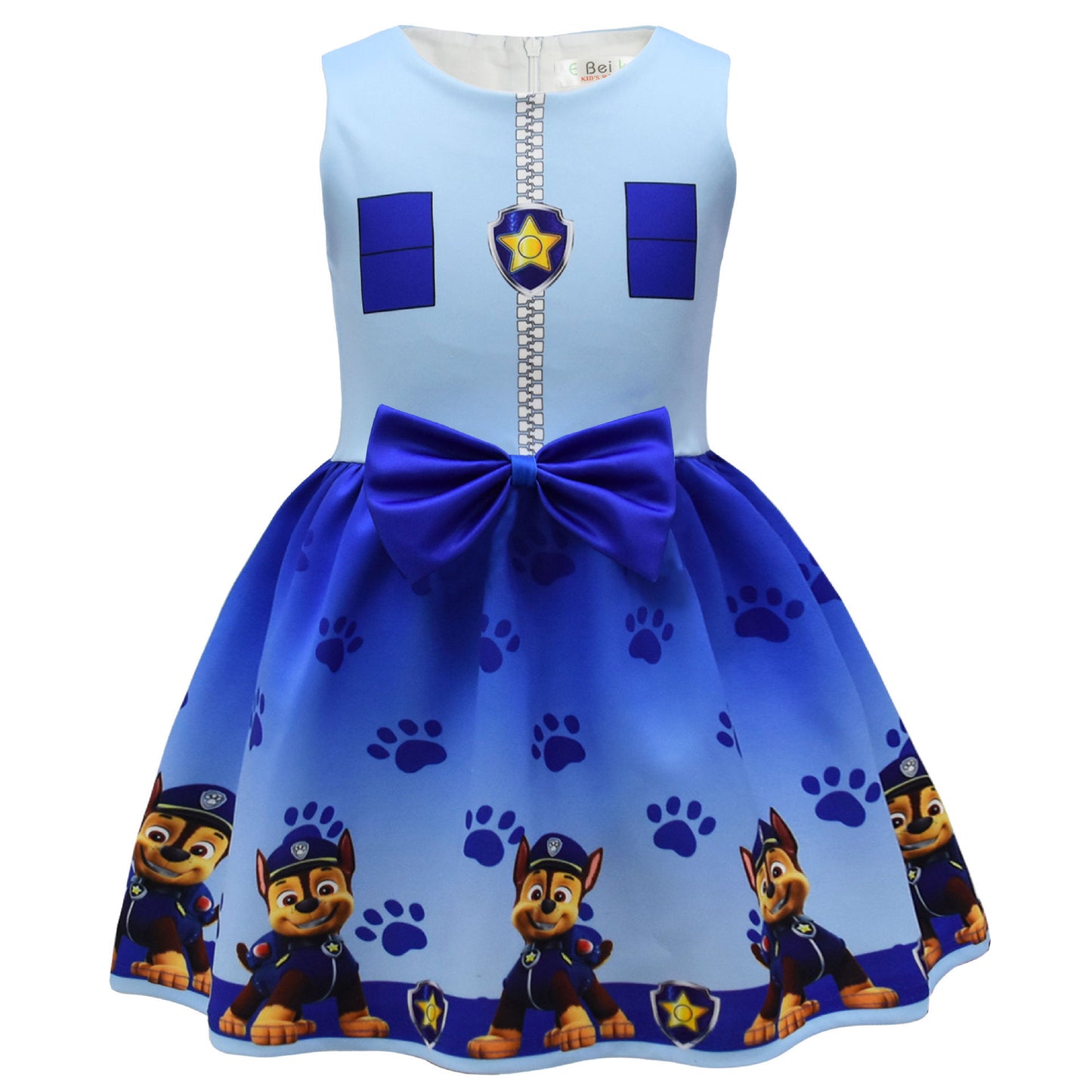 Trendy Popular Digital Printing Cartoon Bow Children's Dress