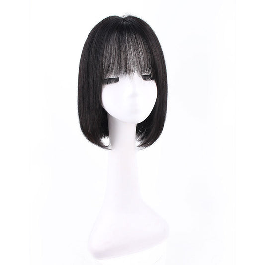 Long Big Scalp Full Top Sheath Natural Age Real Hair Wig