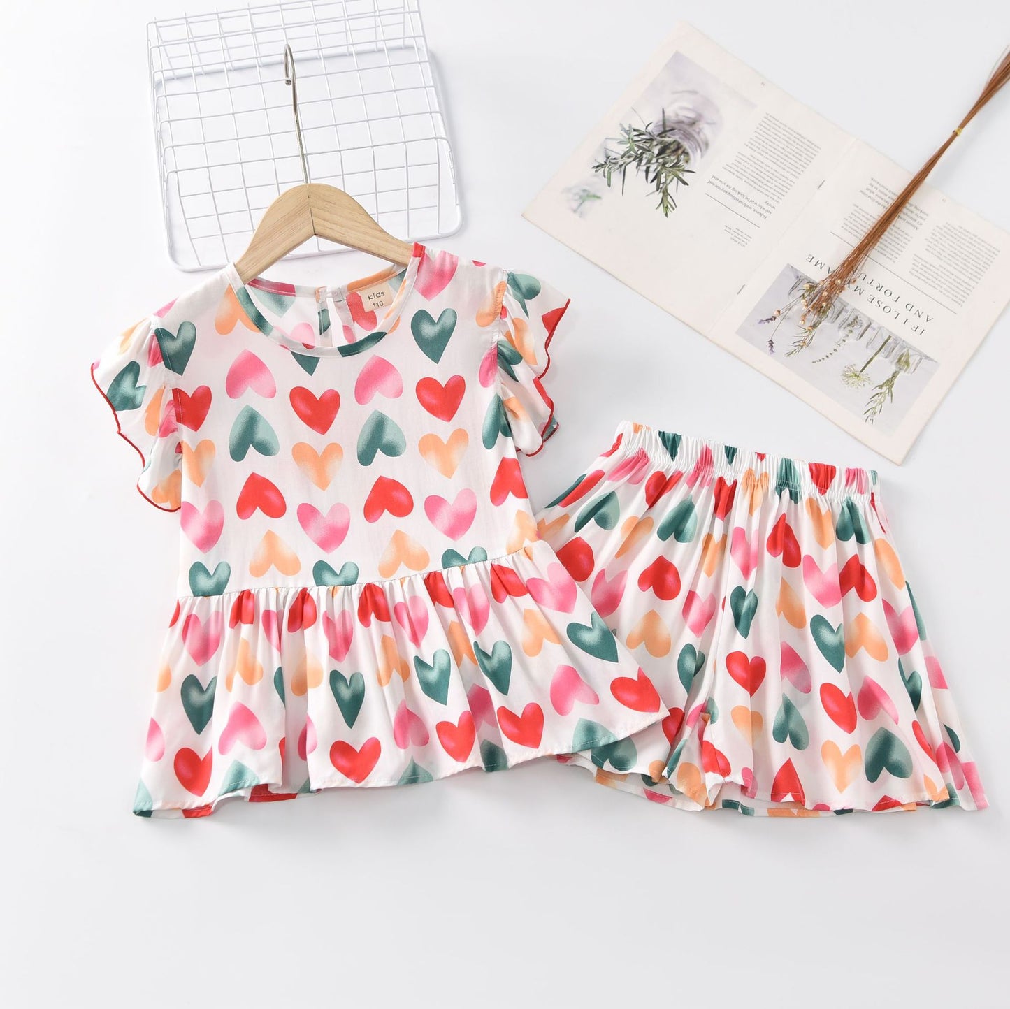 Children's Cool Summer Vest Shorts Poplin Pajamas Artificial Cotton Children's Suit