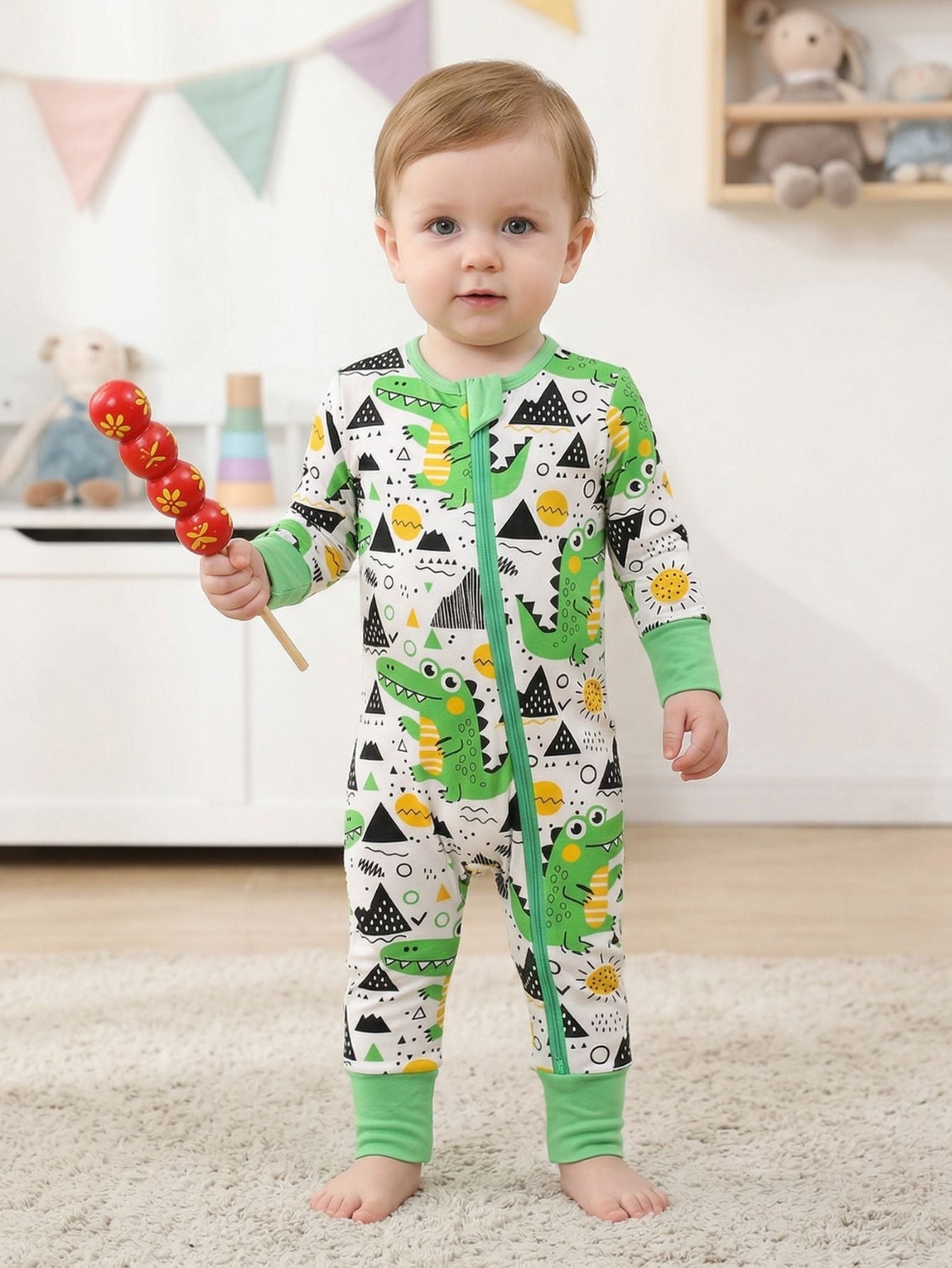 Fiber Long-sleeved Jumpsuit Class Four Zipper Jumpsuit, Climbing Suit