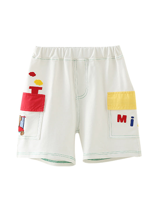 Children's Summer Thin Looped Pile Shorts Boys Fashion Outerwear Casual Children's Pants